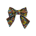 Friends of the Flowers on Teal Sailor Bow - 4"