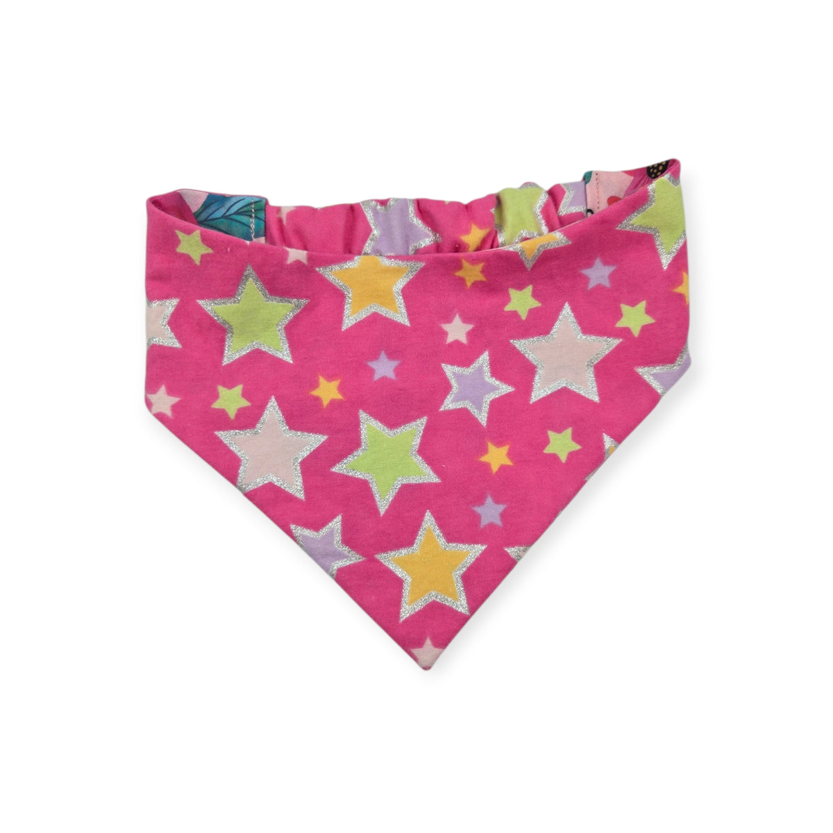 This is Bullshit/Pink Stars Reversible Slip-on Scrunchie Bandana (Medium)