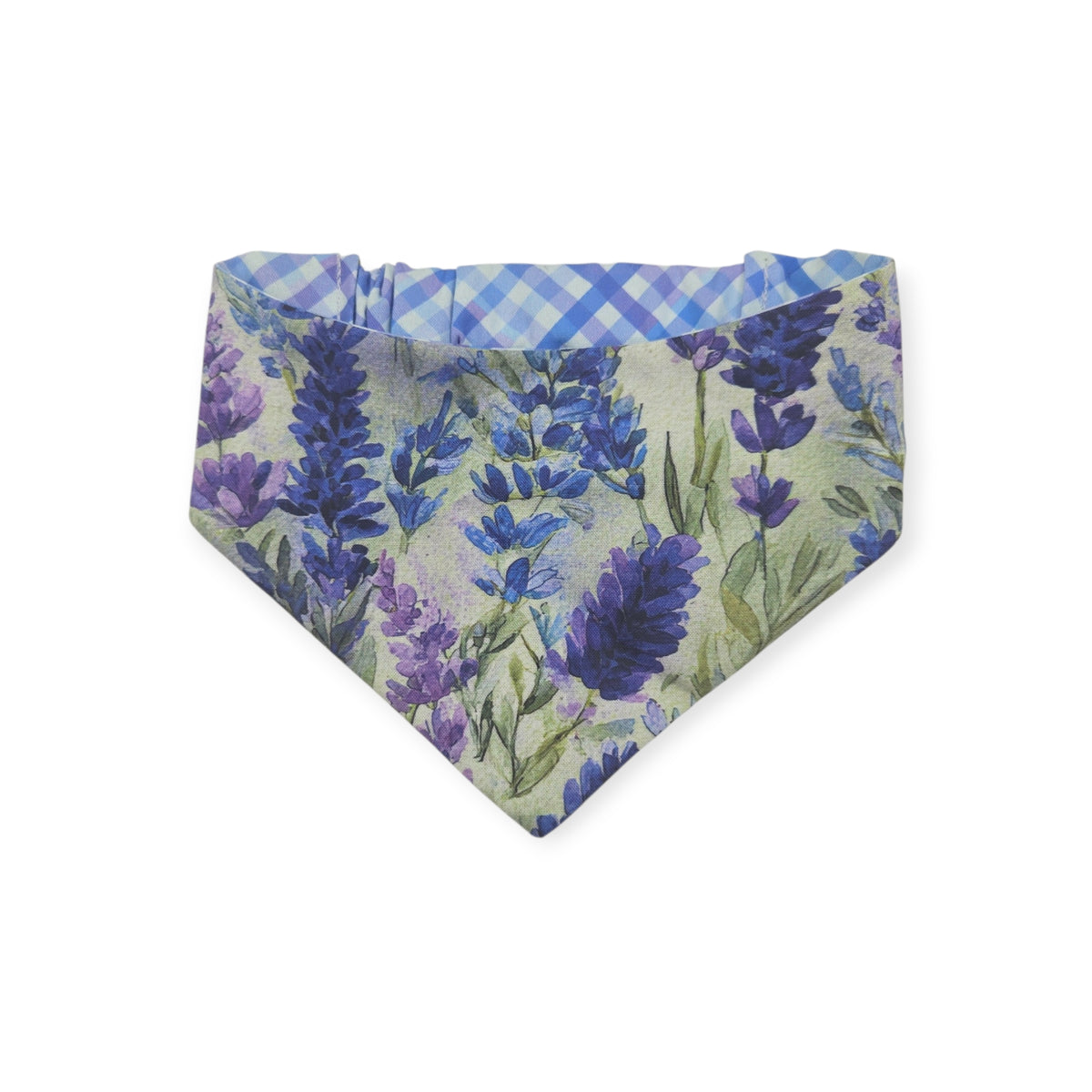 Fields of Lavender/Purple Weave Diagonal Reversible Slip-on Scrunchie Bandana (Small/Medium)