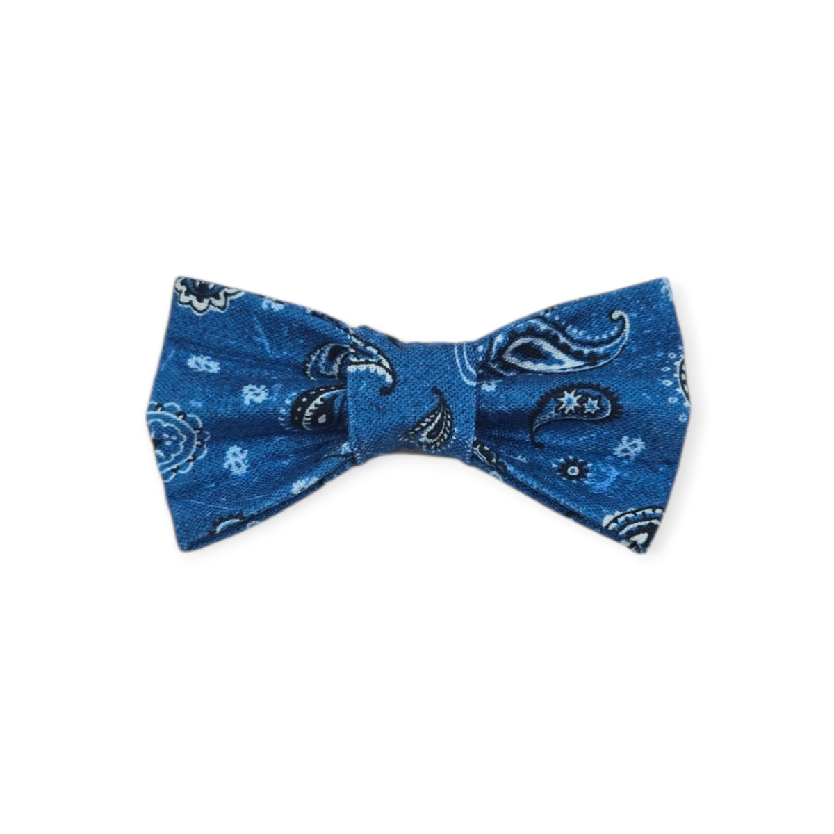 Dark Blue Paisley Bowtie - 3"