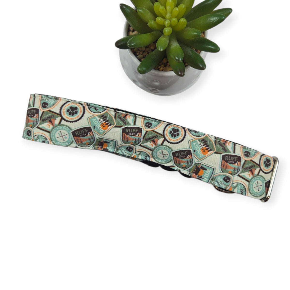 Dog Camping Adventures Dog Collar (XX-Large, 1.5" wide)