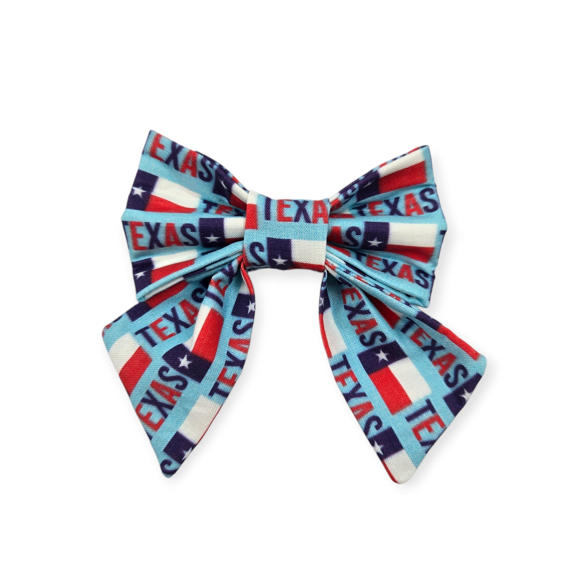 Texas Pride on Blue Sailor Bow - 5"