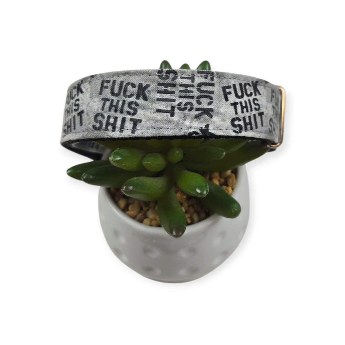 Fuck This Shit Stencil Dog Collar (Large)