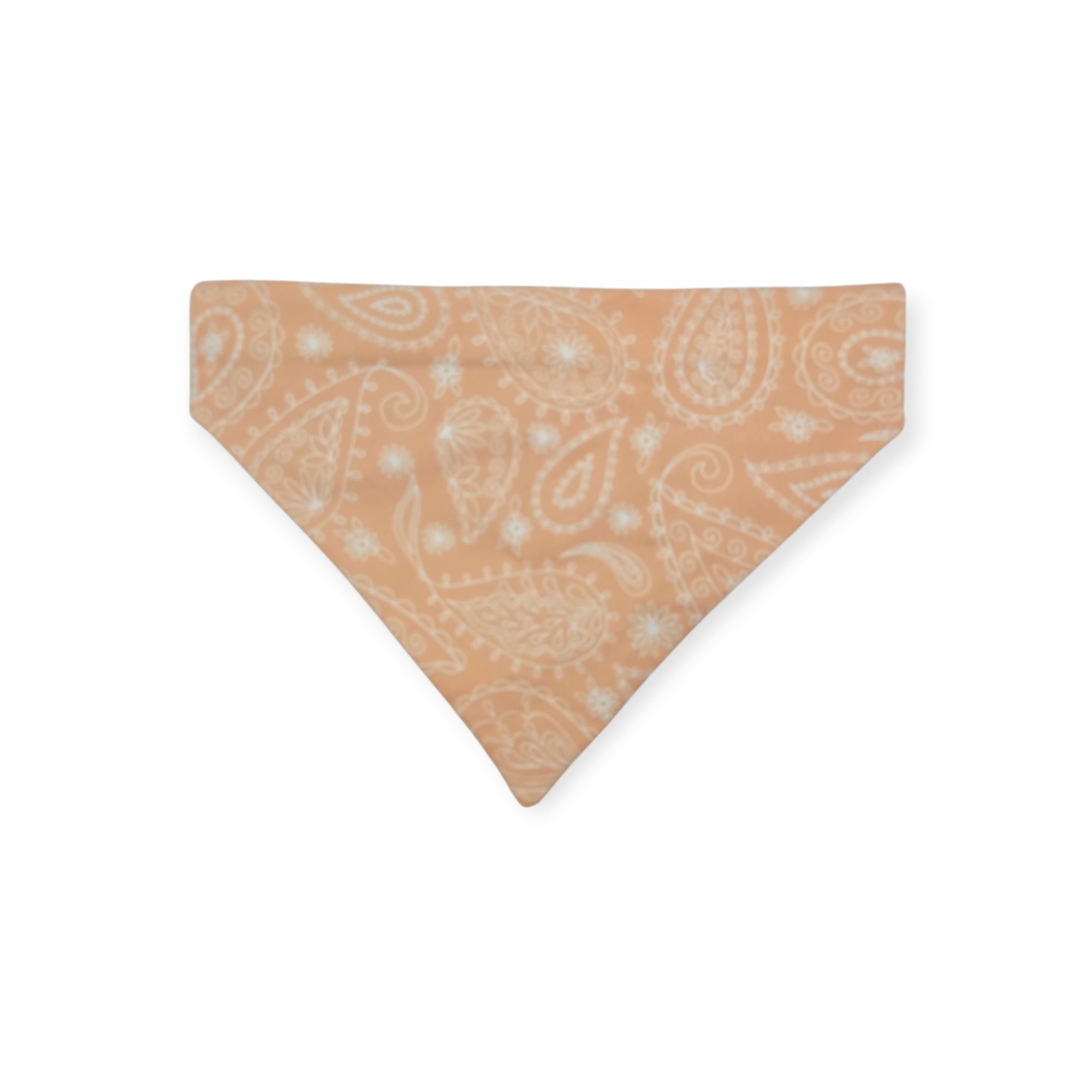 Peach Fuzz in Nature/Peach Floral Paisley Reversible Slide-on Bandana (Large)