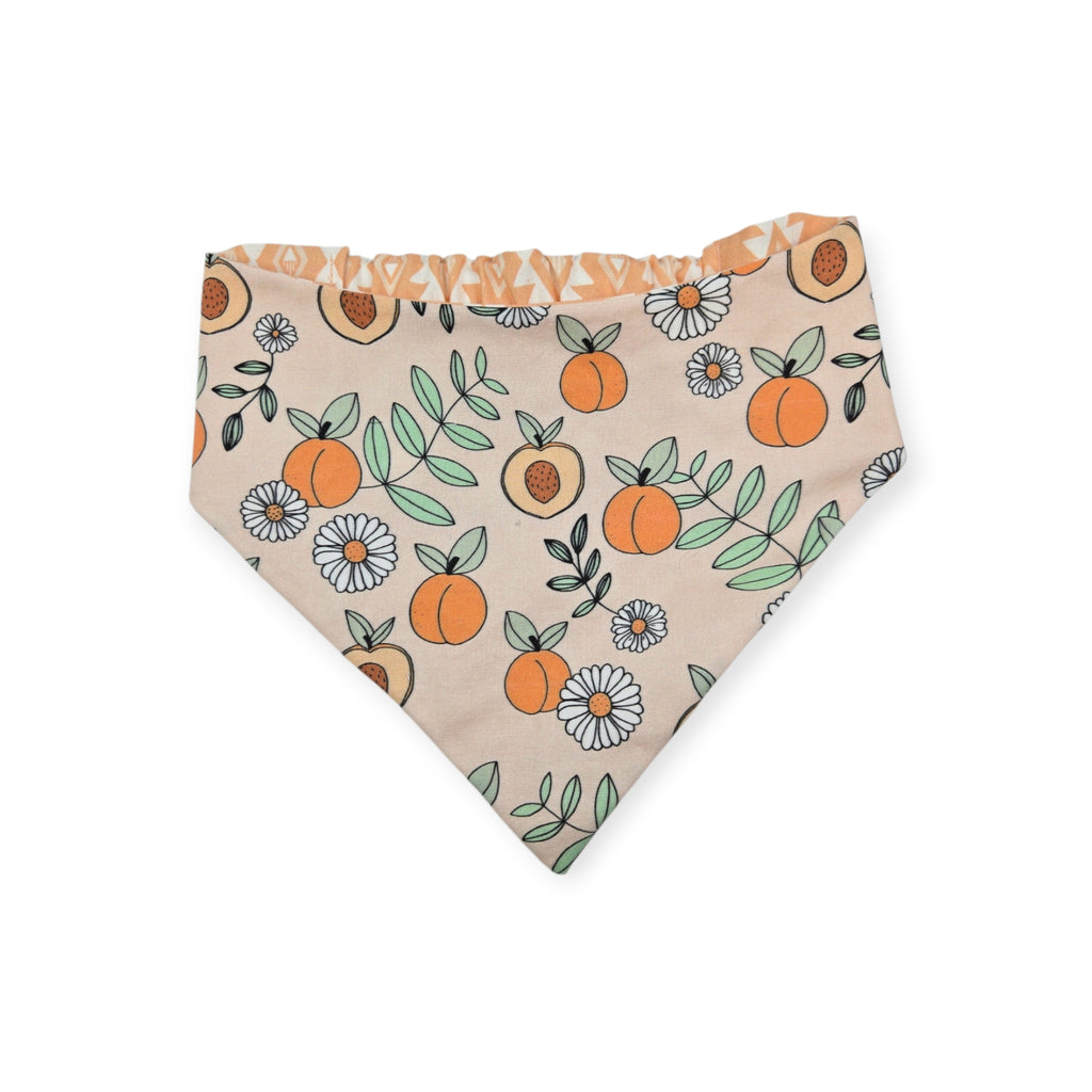 Sweet Peachy Daisies/Coastal Cowgirl Reversible Slip-on Scrunchie Bandana (X-Large)