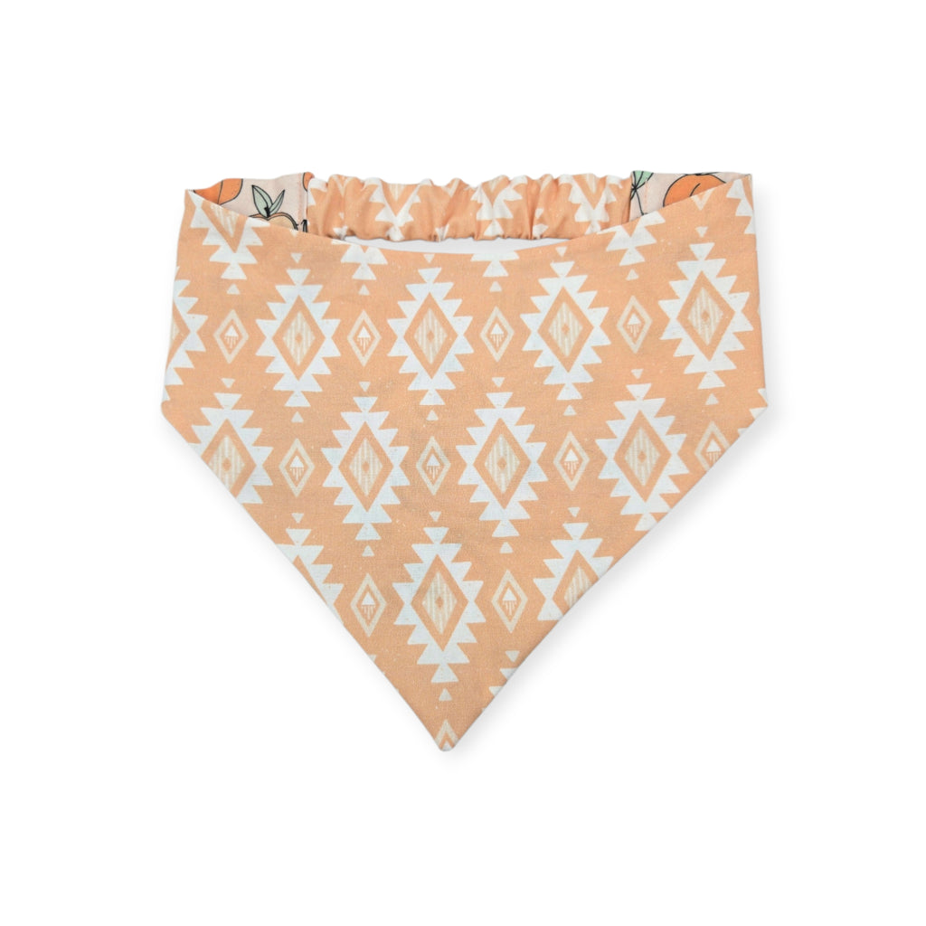 Sweet Peachy Daisies/Coastal Cowgirl Reversible Slip-on Scrunchie Bandana (X-Large)