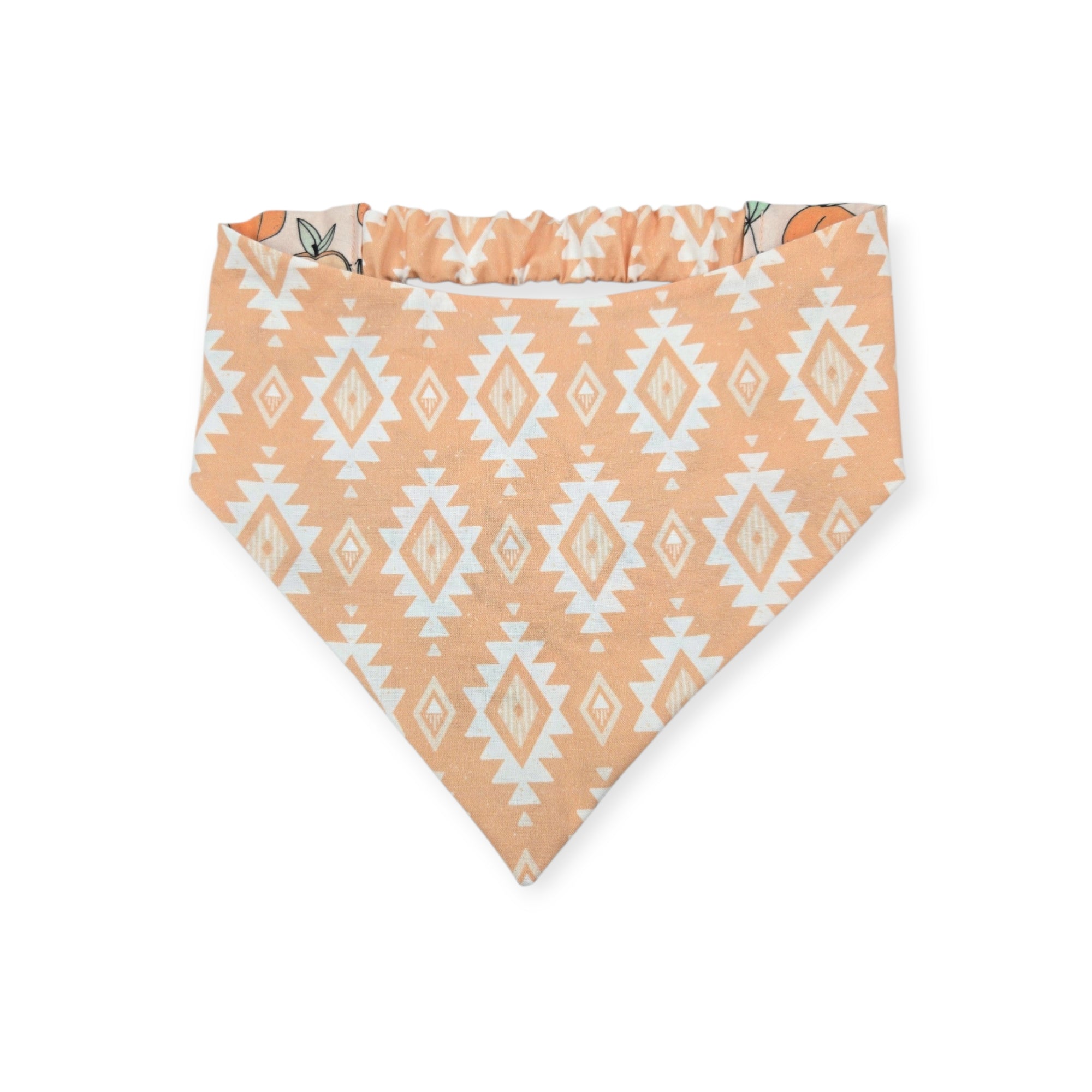 Sweet Peachy Daisies/Coastal Cowgirl Reversible Slip-on Scrunchie Bandana (Large)
