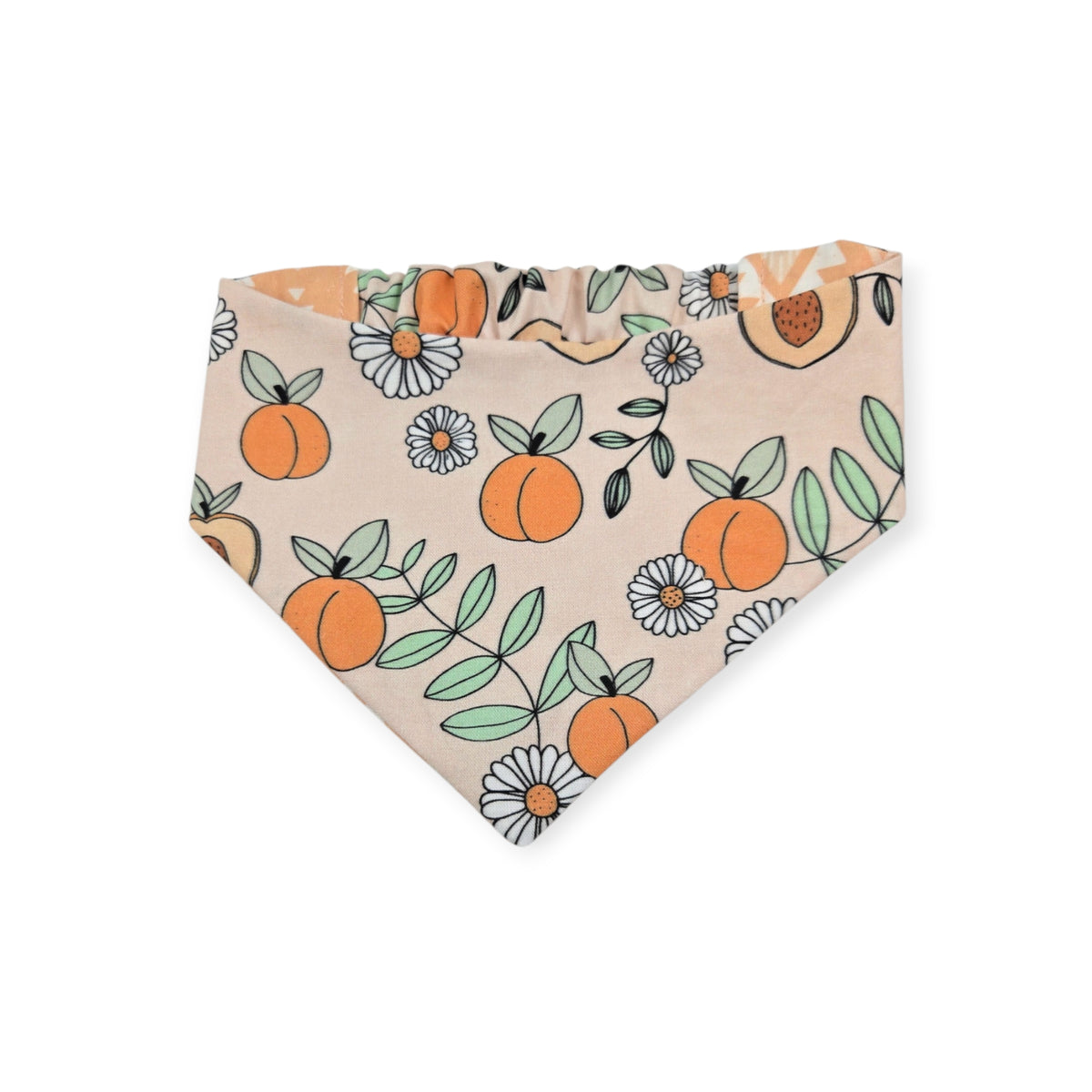 Sweet Peachy Daisies/Coastal Cowgirl Reversible Slip-on Scrunchie Bandana (Small/Medium)