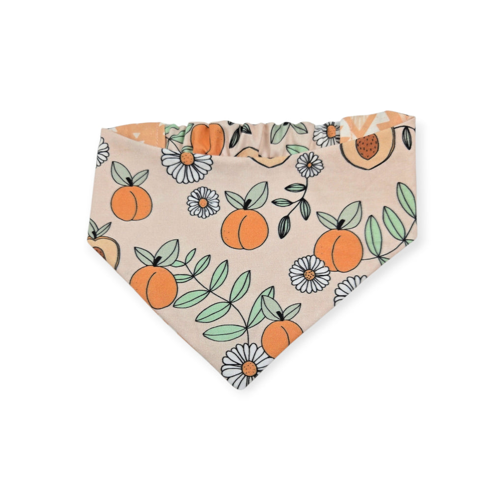 Sweet Peachy Daisies/Coastal Cowgirl Reversible Slip-on Scrunchie Bandana (Medium)