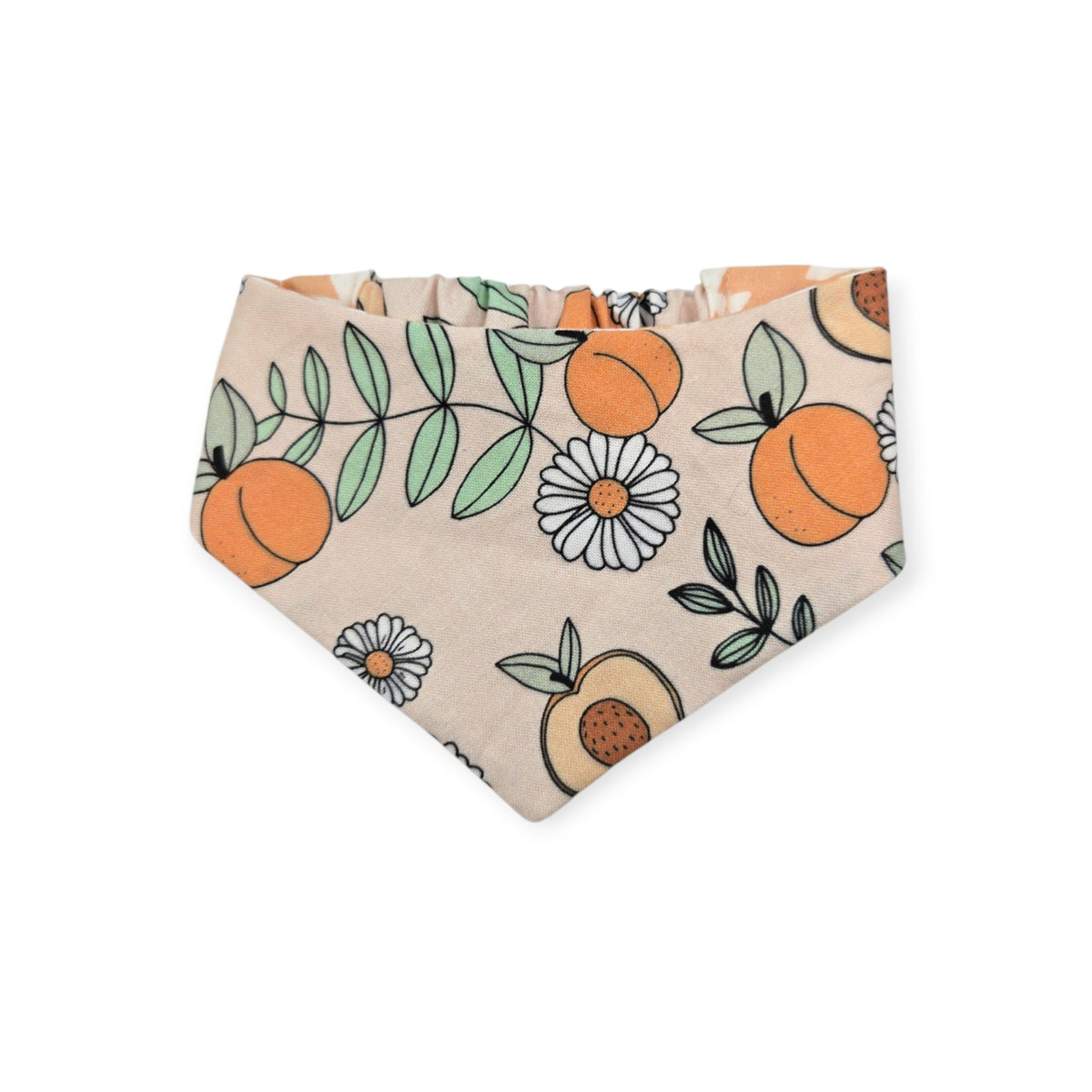 Sweet Peachy Daisies/Coastal Cowgirl Reversible Slip-on Scrunchie Bandana (X-Small)