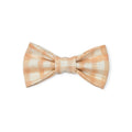 Peach Gingham Plaid Bowtie - 3"