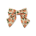 Peaches & Peach Polka Dots Sailor Bow - 4"