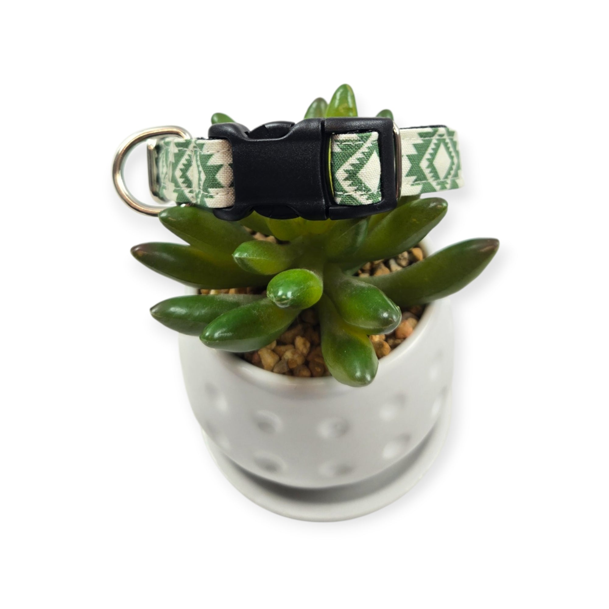 Green Aztec Dog collar (Small)