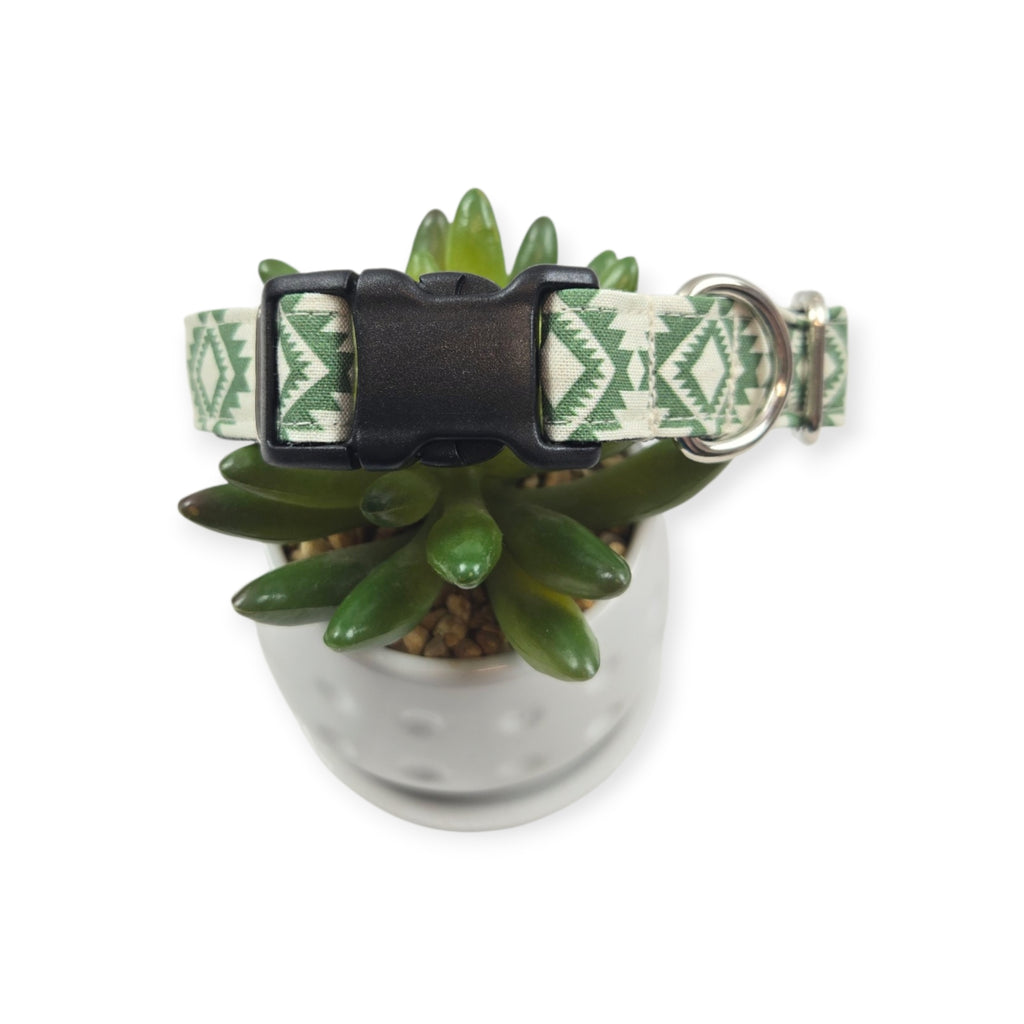 Green Aztec Dog Collar (Medium)