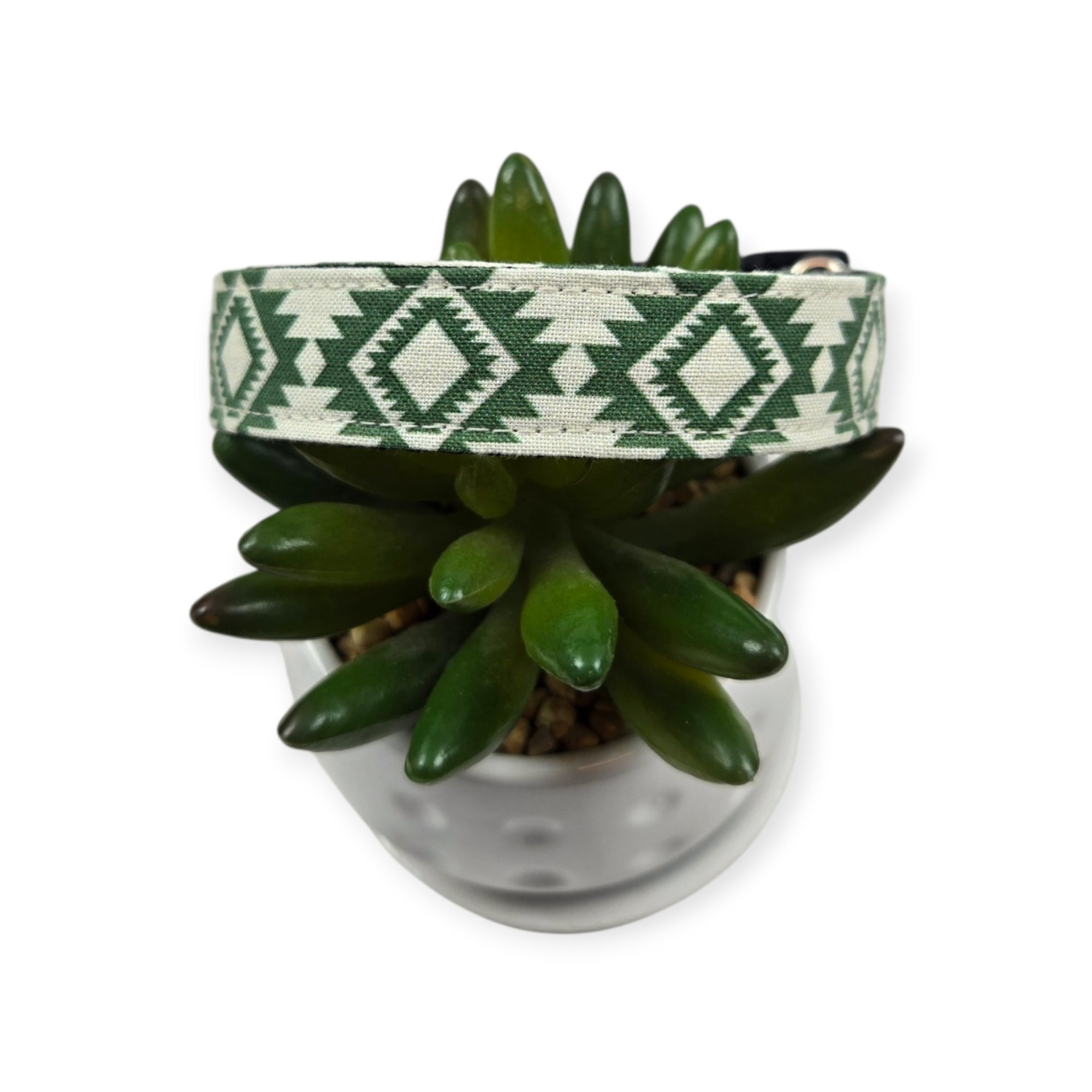 Green Aztec Dog Collar (Medium)