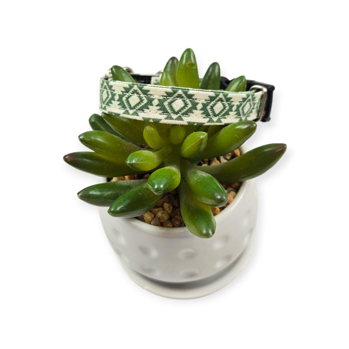 Green Aztec Dog collar (XX-Small)