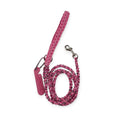 Pastel Pink & Black Micro Paracord Leash (4.5')