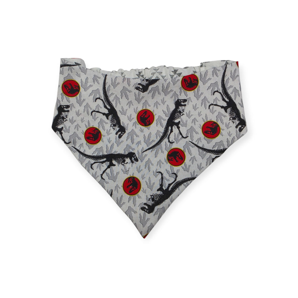 Jurassic Skeletons/Distressed Grunge Aztec Reversible Slip-on Scrunchie Bandana (Large)