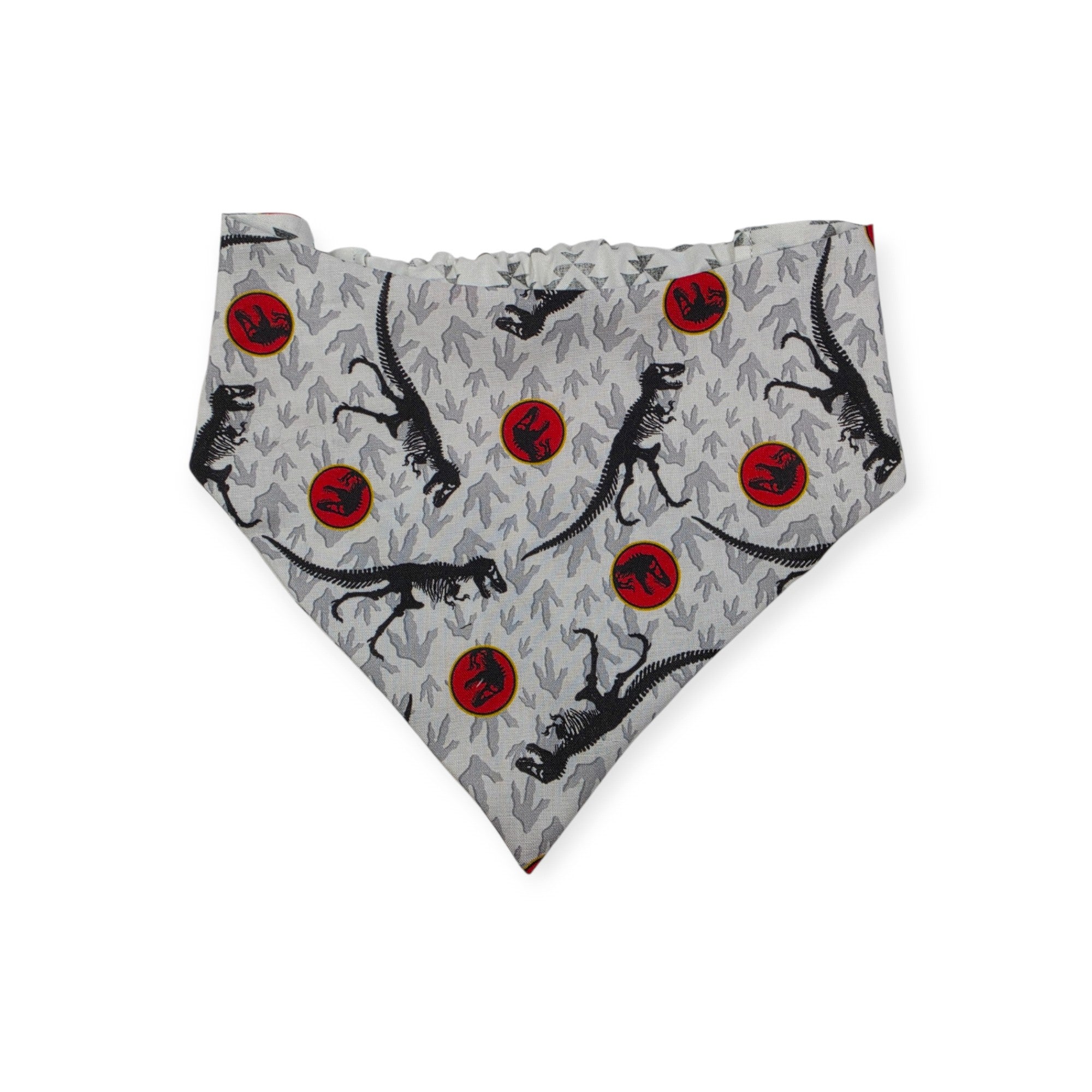 Jurassic Skeletons/Distressed Grunge Aztec Reversible Slip-on Scrunchie Bandana (Large)