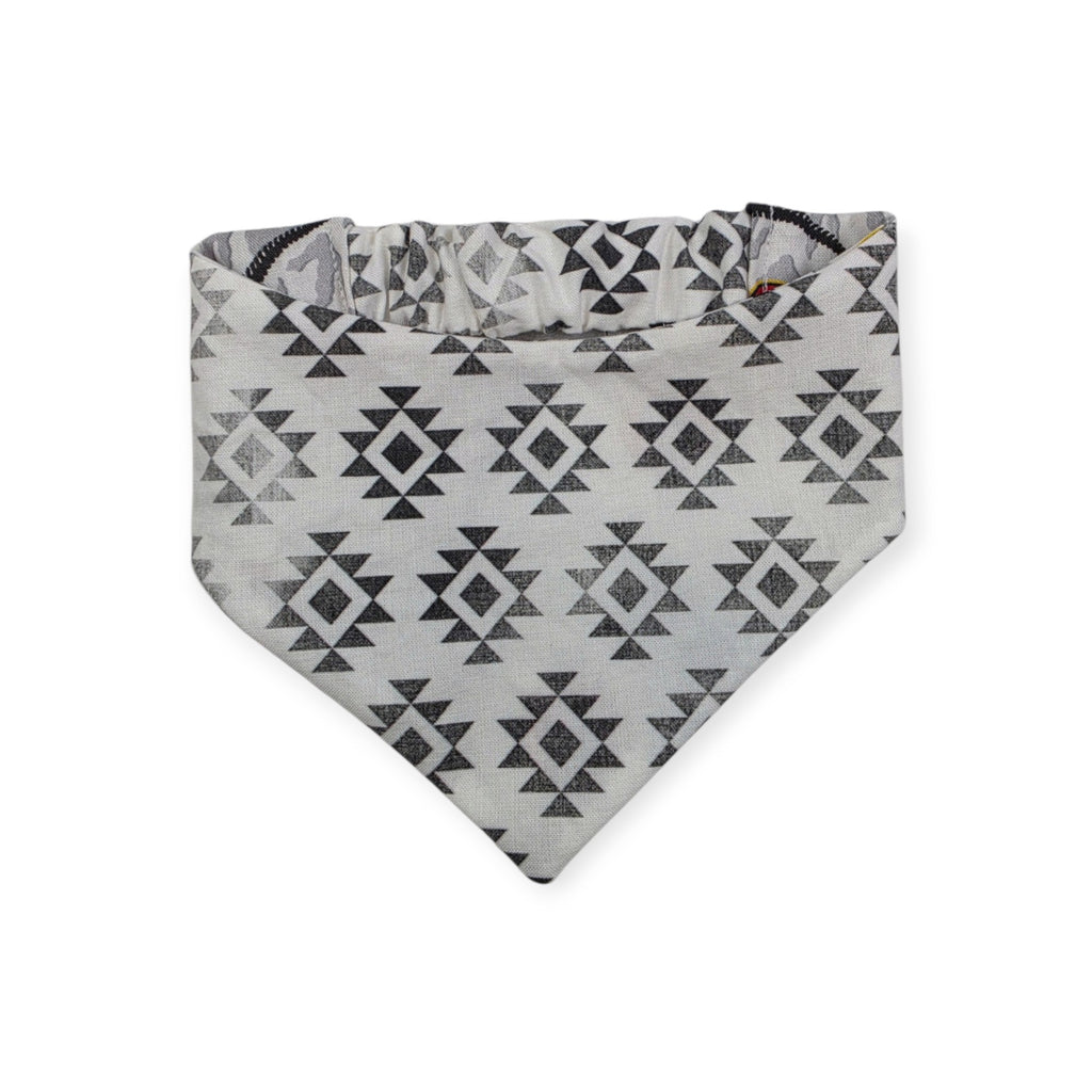 Jurassic Skeletons/Distressed Grunge Aztec Reversible Slip-on Scrunchie Bandana (Medium/Large)