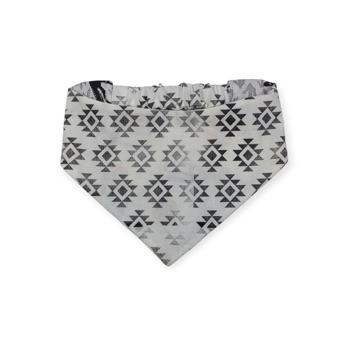 Jurassic Skeletons/Distressed Grunge Aztec Reversible Slip-on Scrunchie Bandana (Small/Medium)
