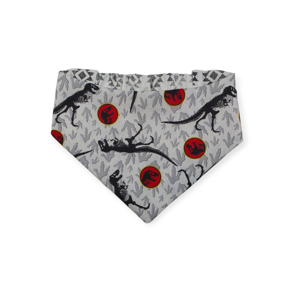 Jurassic Skeletons/Distressed Grunge Aztec Slip-on Scrunchie Bandana (Small)