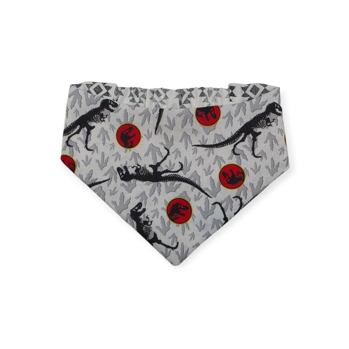 Jurassic Skeletons/Distressed Grunge Aztec Slip-on Scrunchie Bandana (Small)
