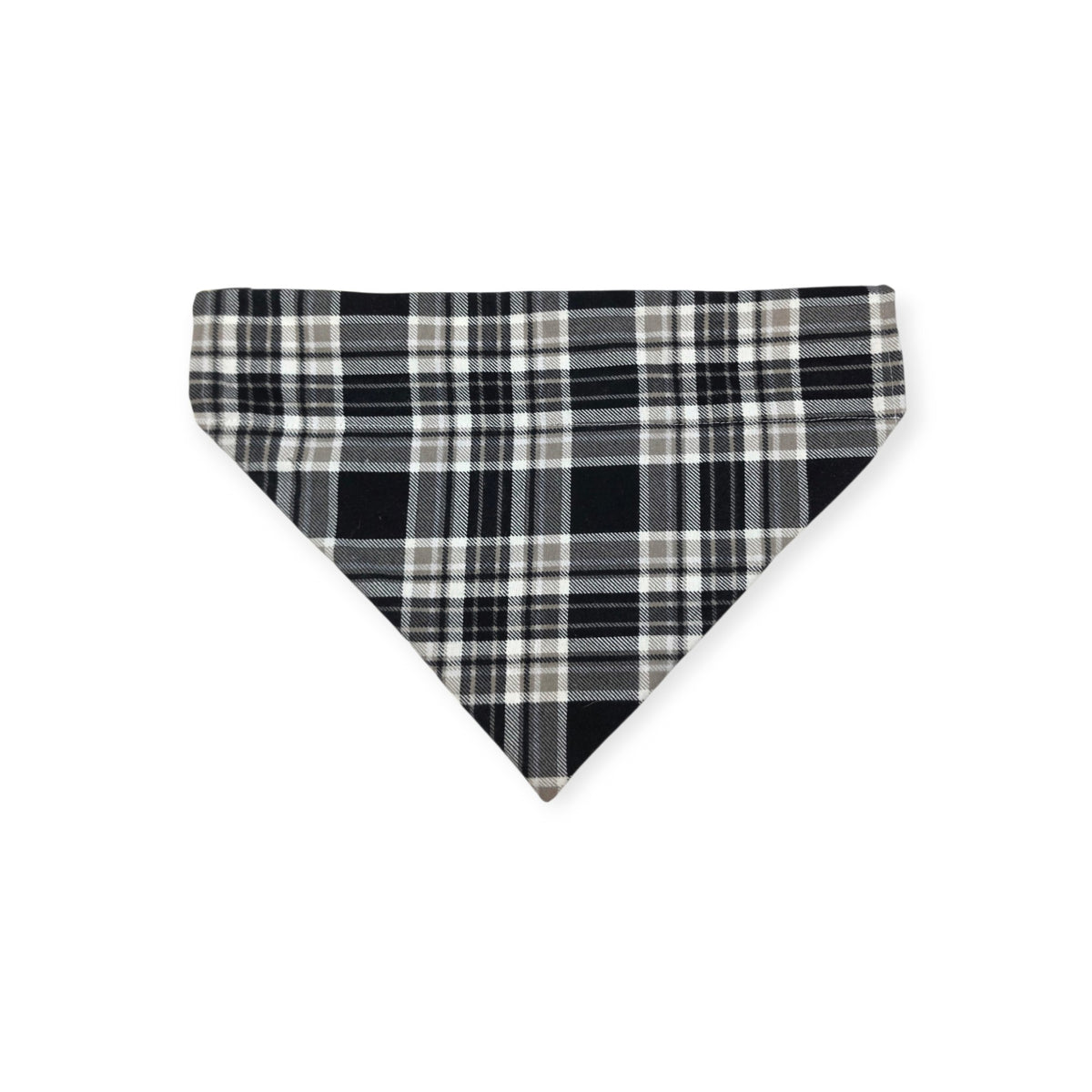 Pumpkin Quilt/Gray & Tan Plaid Reversible Slide-on Bandana (Large)