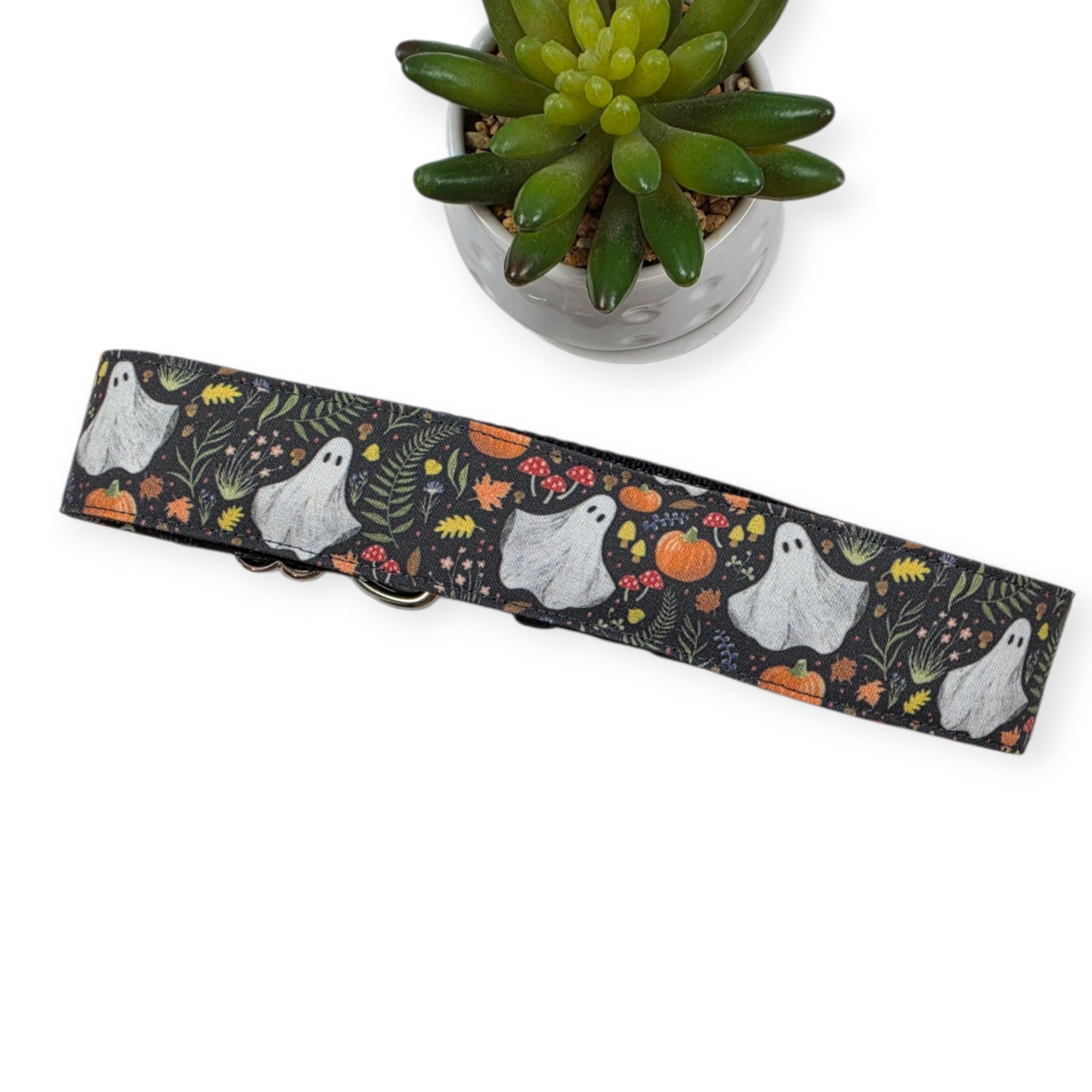 Cottagecore Ghosts Dog Collar (Large, 1.5" wide)