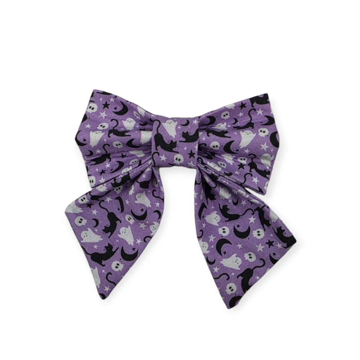 Halloween Cats and Ghosts Sailor Bow - 4"