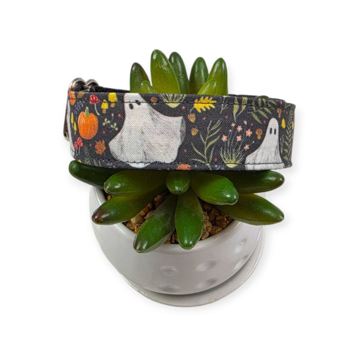 Cottagecore Ghosts Dog Collar (Medium, 1" wide)
