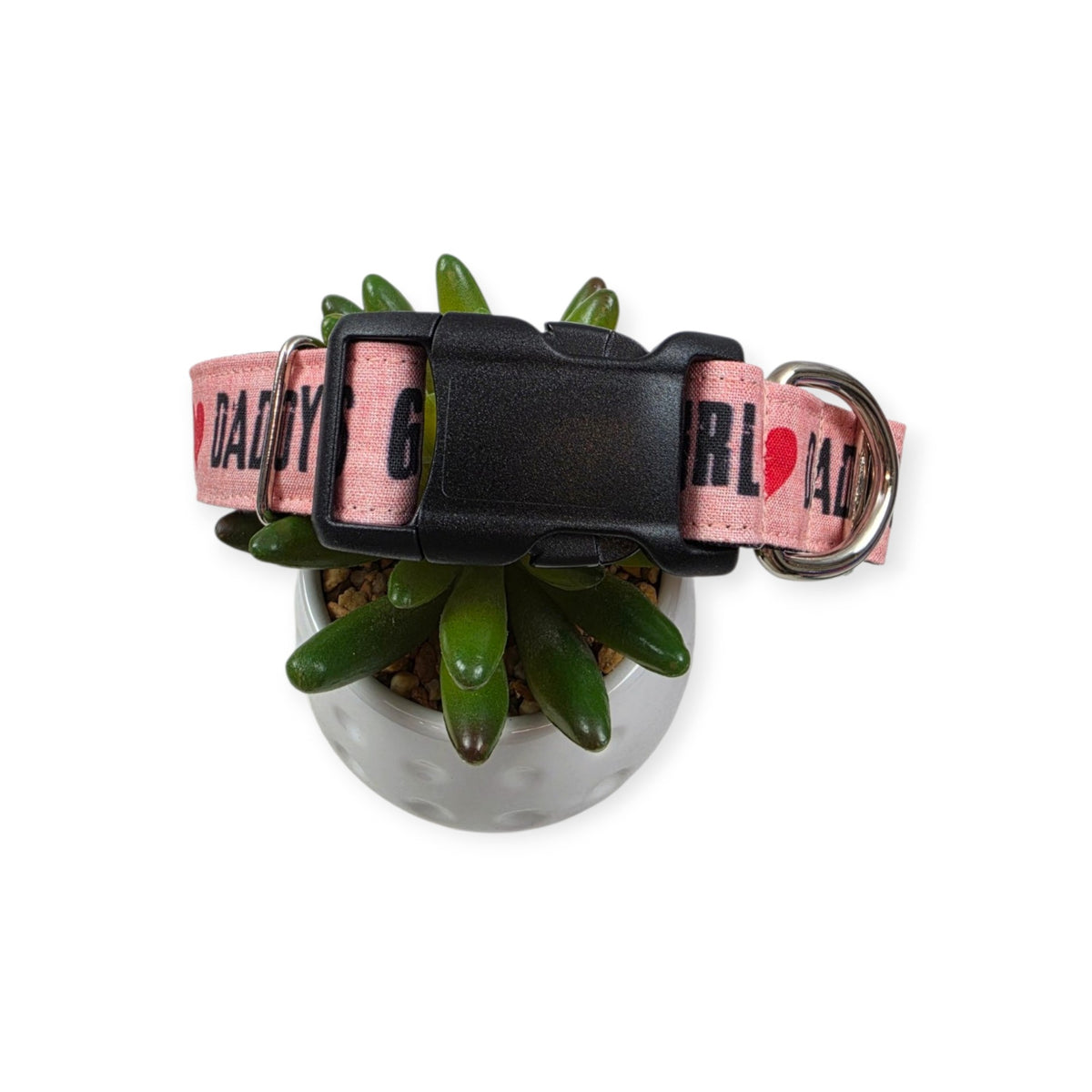 Daddy's Girl on Pink Dog Collar (Large)