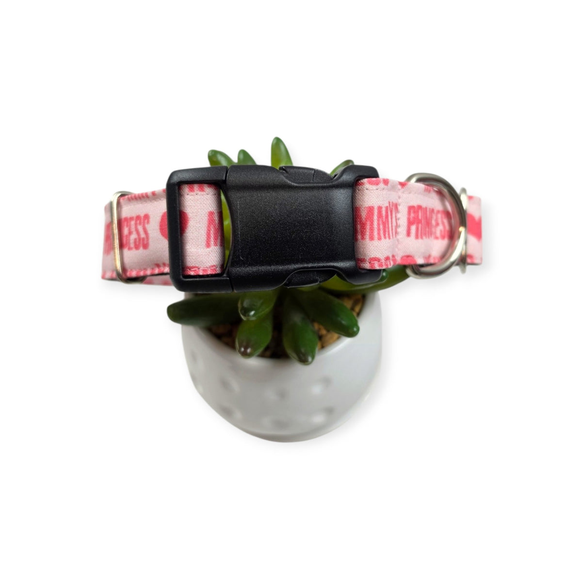 Mommy's Princess on Pink Dog Collar (Large)