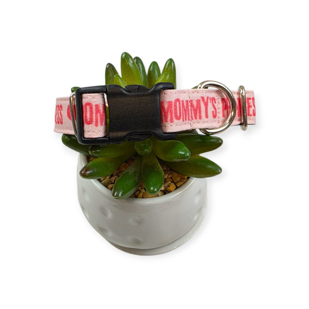 Mommy's Princess on Pink Dog Collar (Medium)