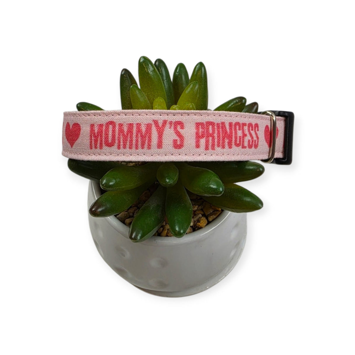 Mommy's Princess on Pink Dog Collar (Medium)