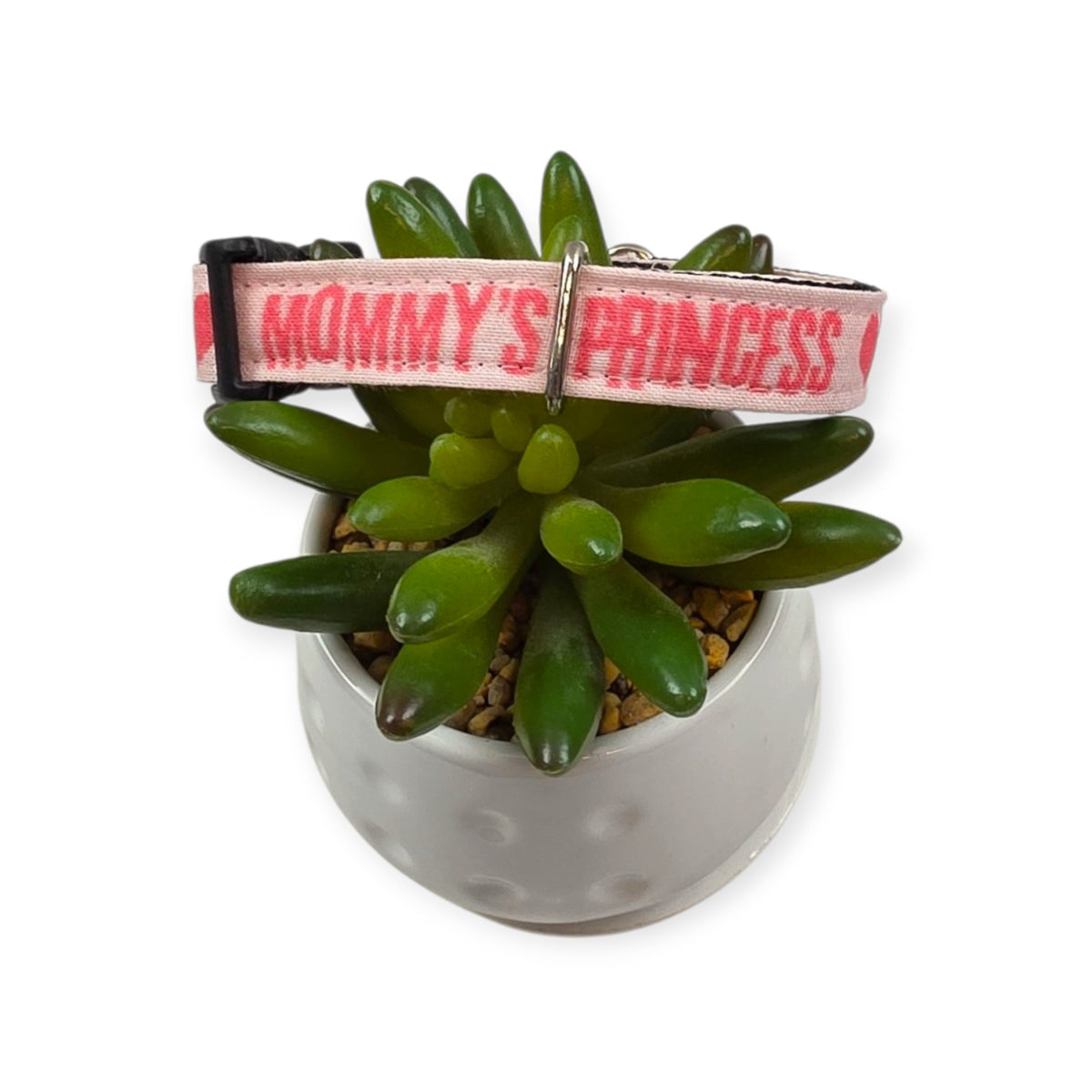 Mommy's Princess on Pink Dog Collar (Small)