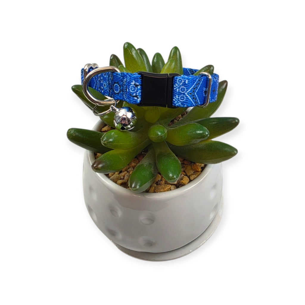 Blue Bandana Kitty Collar (XX-Small)