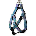Blue Floral Step-In Harness (Medium)