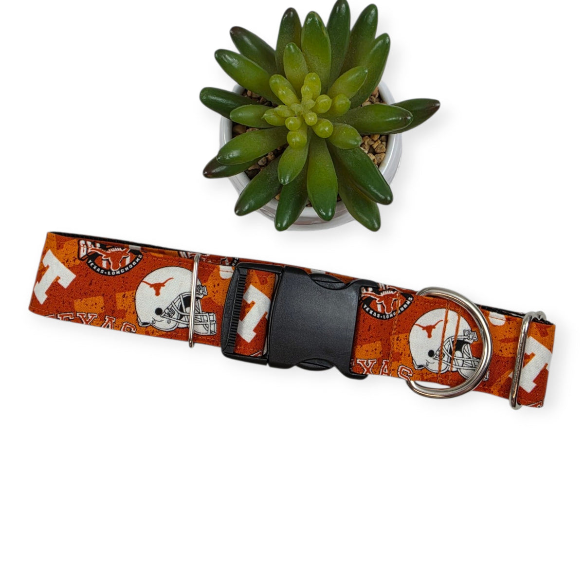 Longhorns Dog Collar (XX-Large, 1.5" wide)