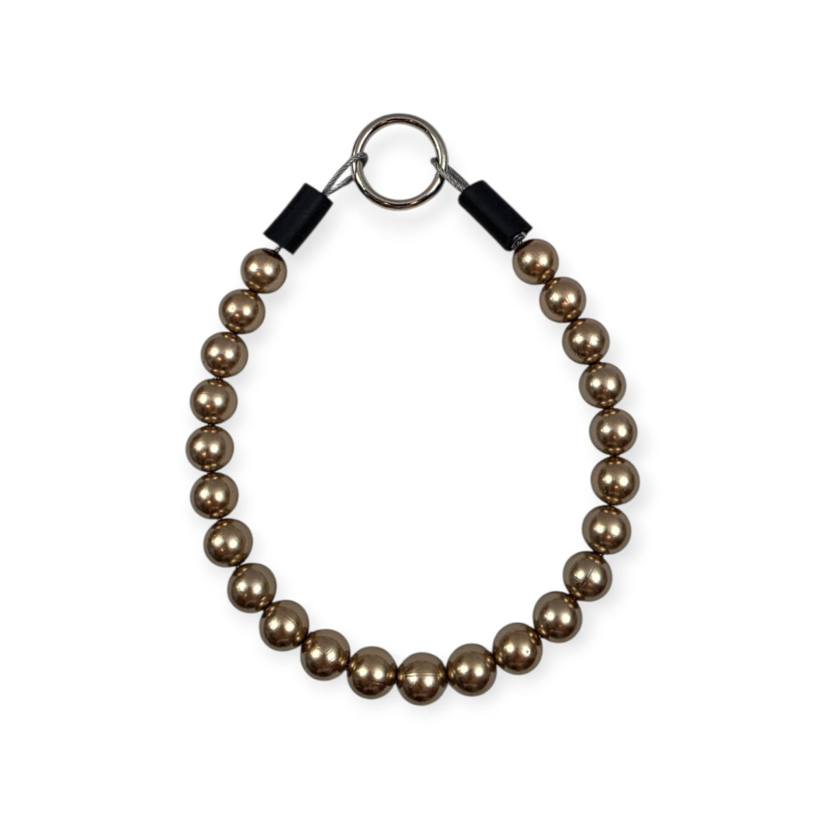 Copper Pearl Beaded Collar - 13.5"