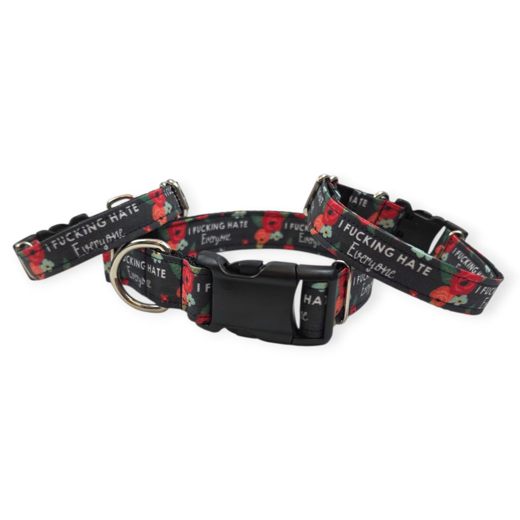 I Hate Everyone Dog Collar