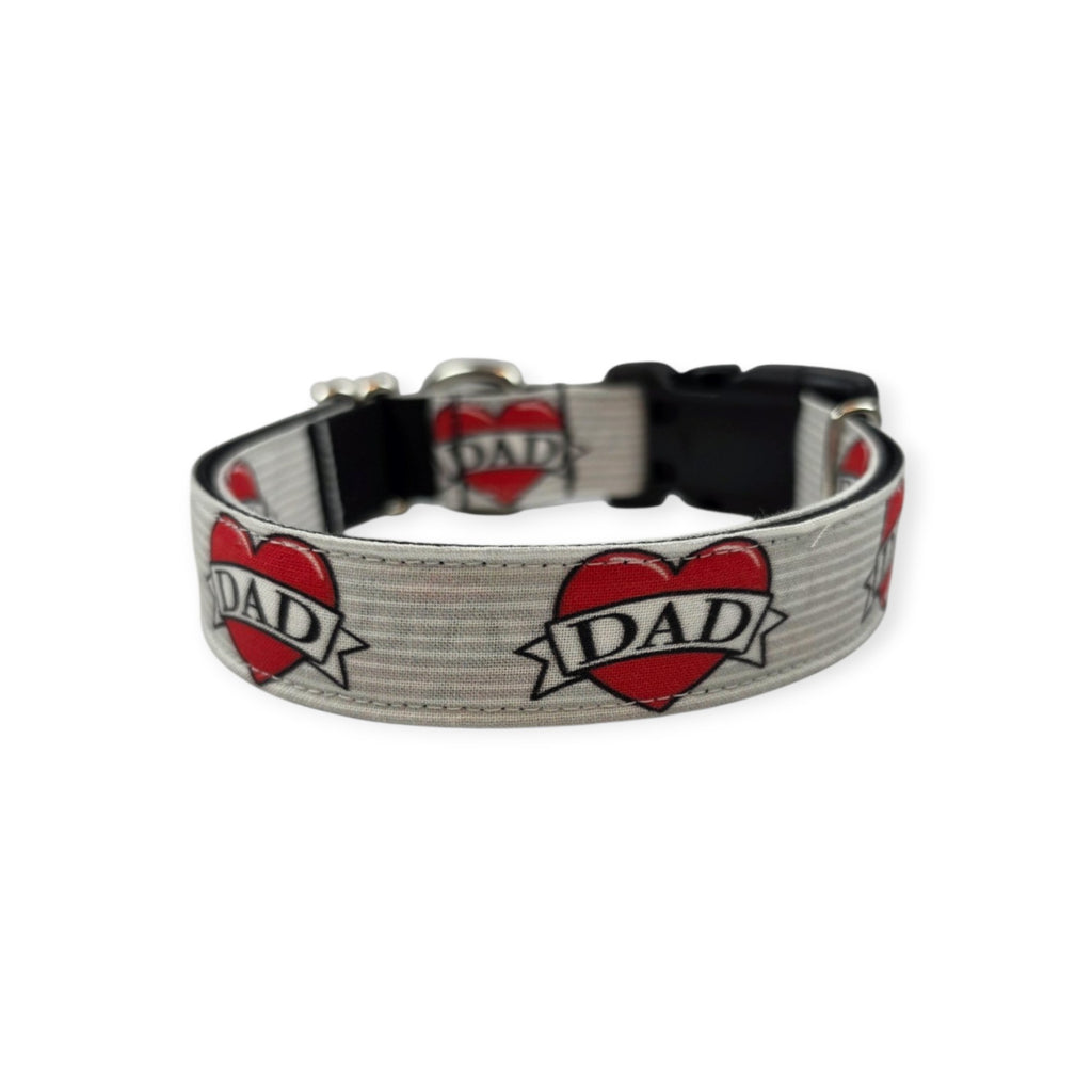 Dad Heart Tattoo Dog Collar