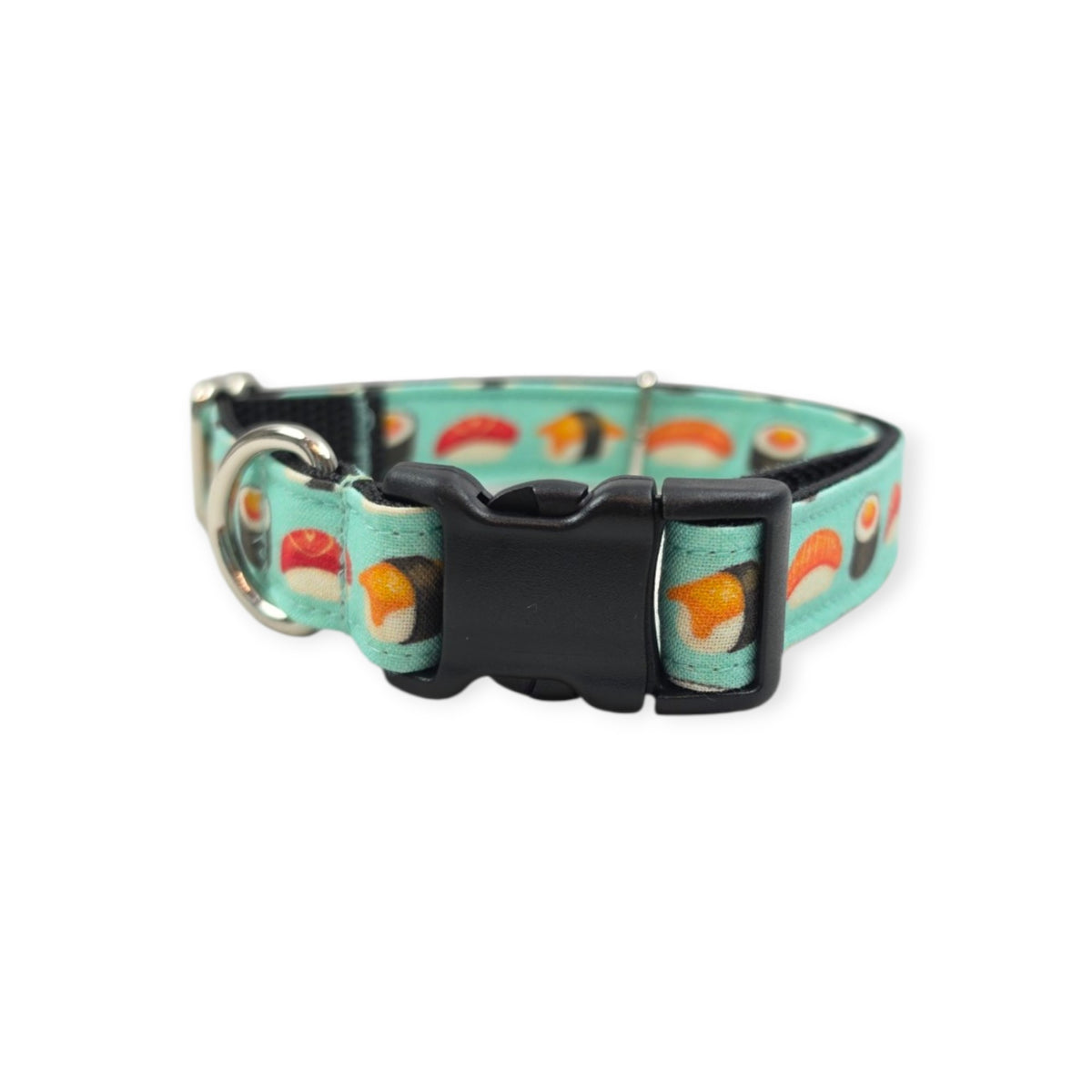 Sushi on Aqua Dog Collar