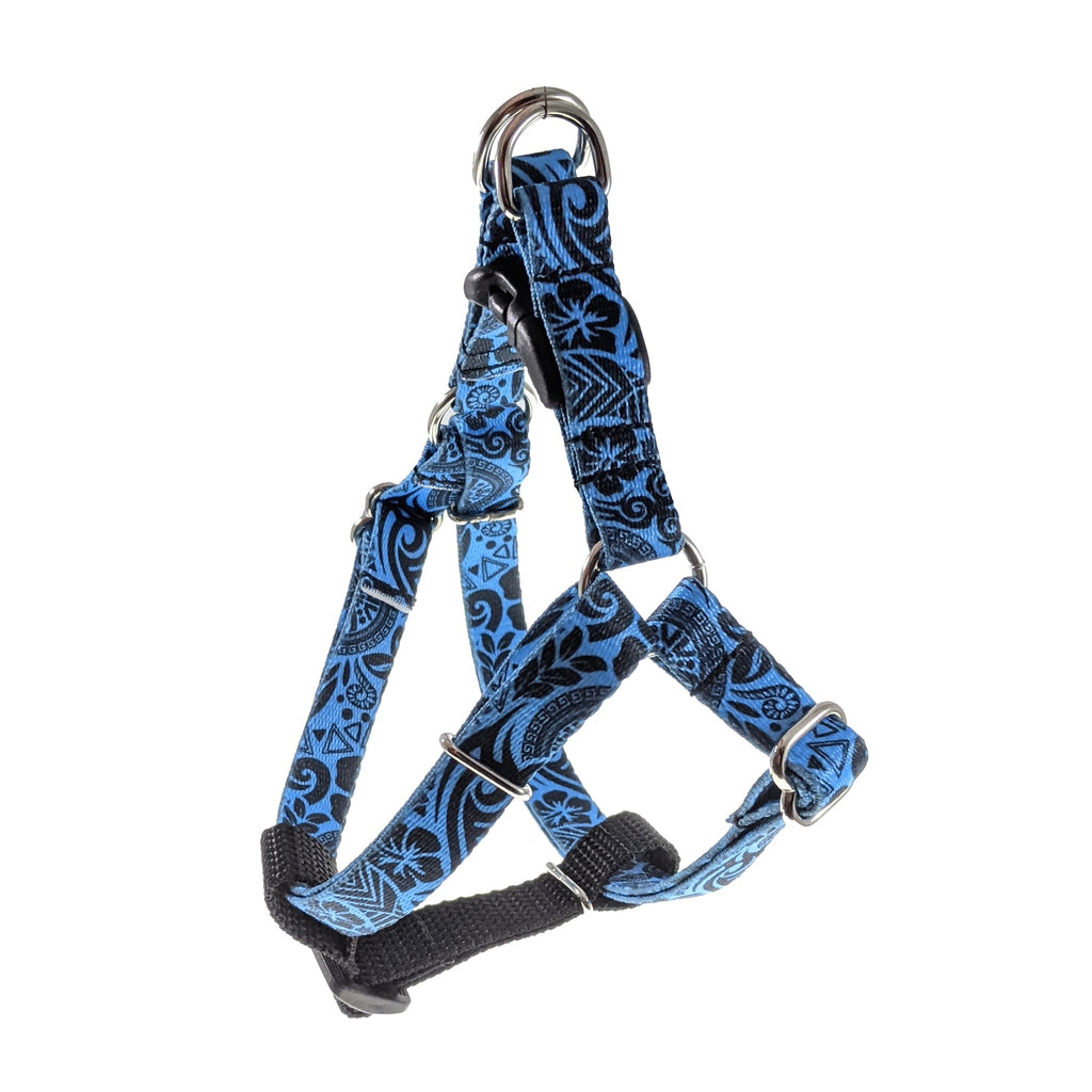 Blue Polynesian Step-In Harness (Small)