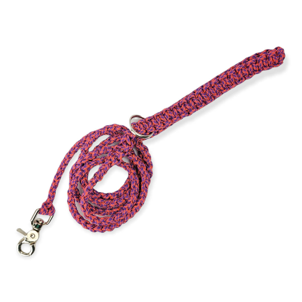 Purple & Orange Paracord leash (5.5')