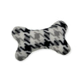 Houndstooth Fleece Bone Dog Toy (7")