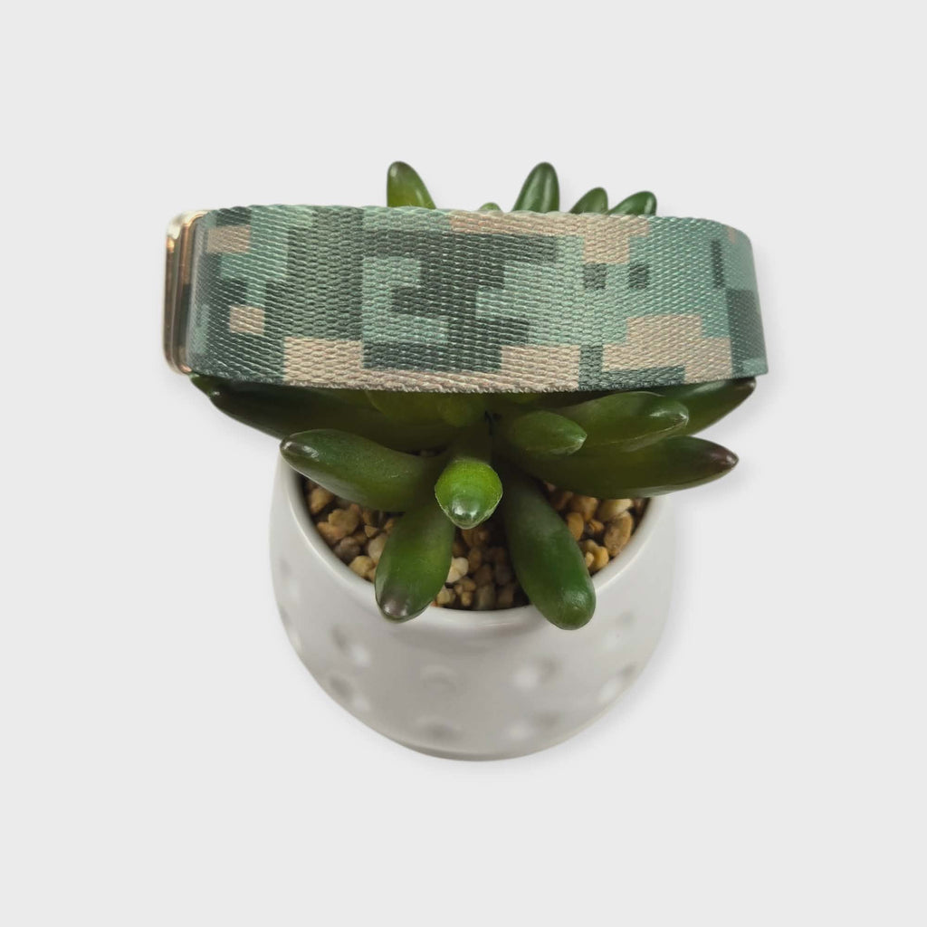 Mint Digital Camo Dog Collar (Medium, 1" wide)