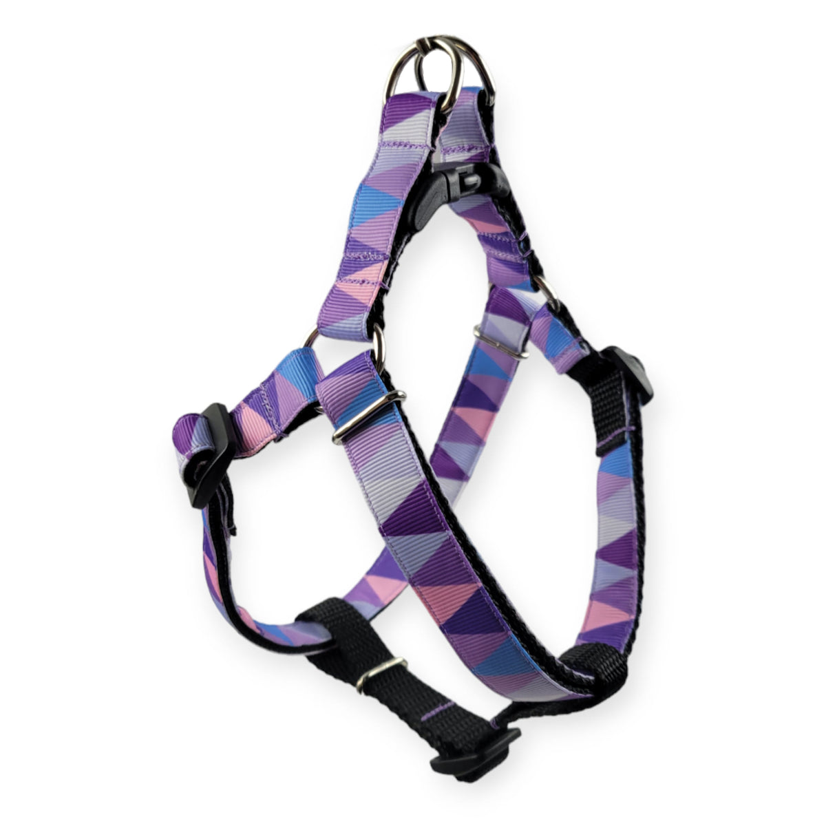 Purple Triangles Step-In Harness (Small)
