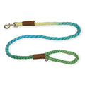 Aqua/Green/Yellow Cotton Rope leash (4.5')