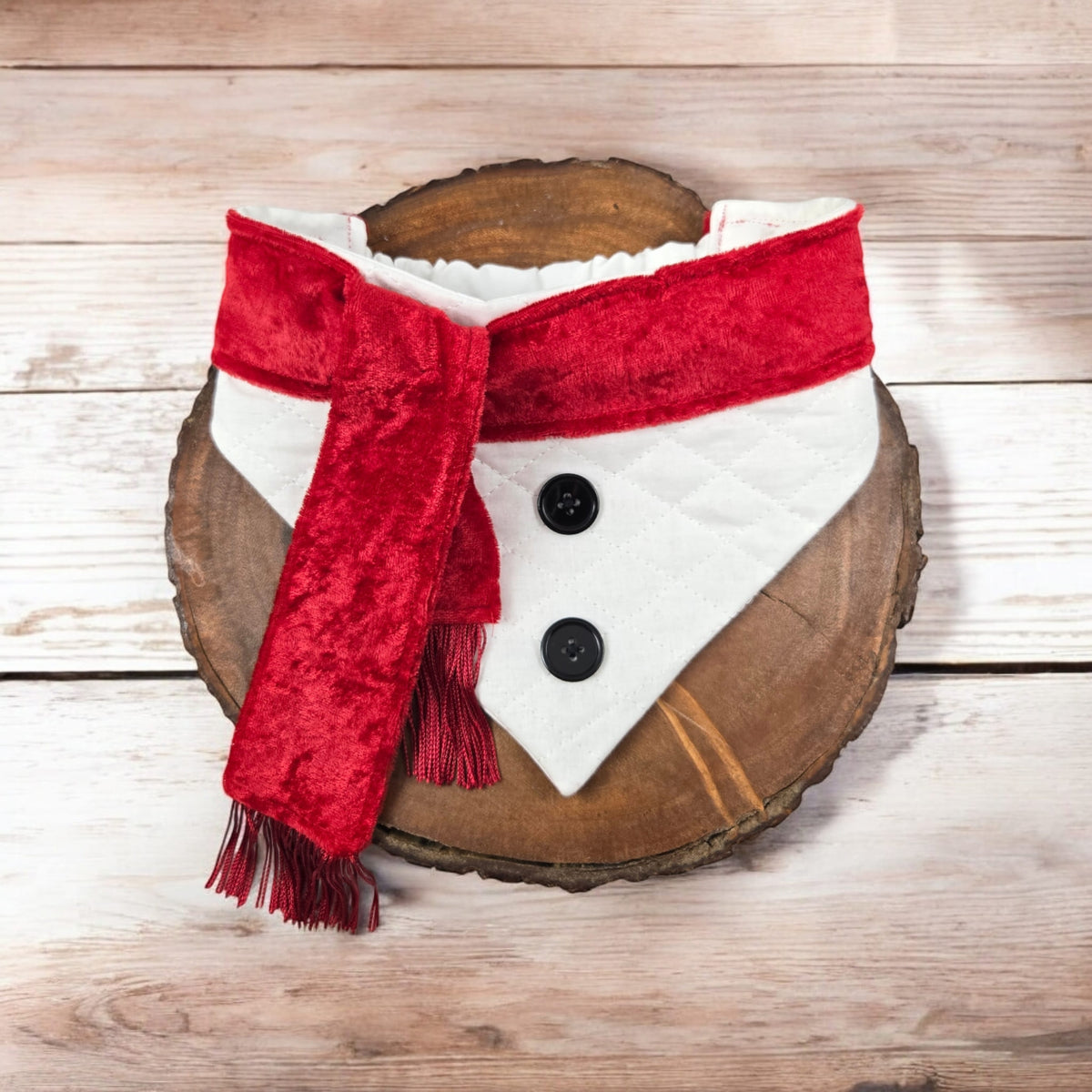 Snowman Slip-on Scrunchie Bandana (Medium/Large)